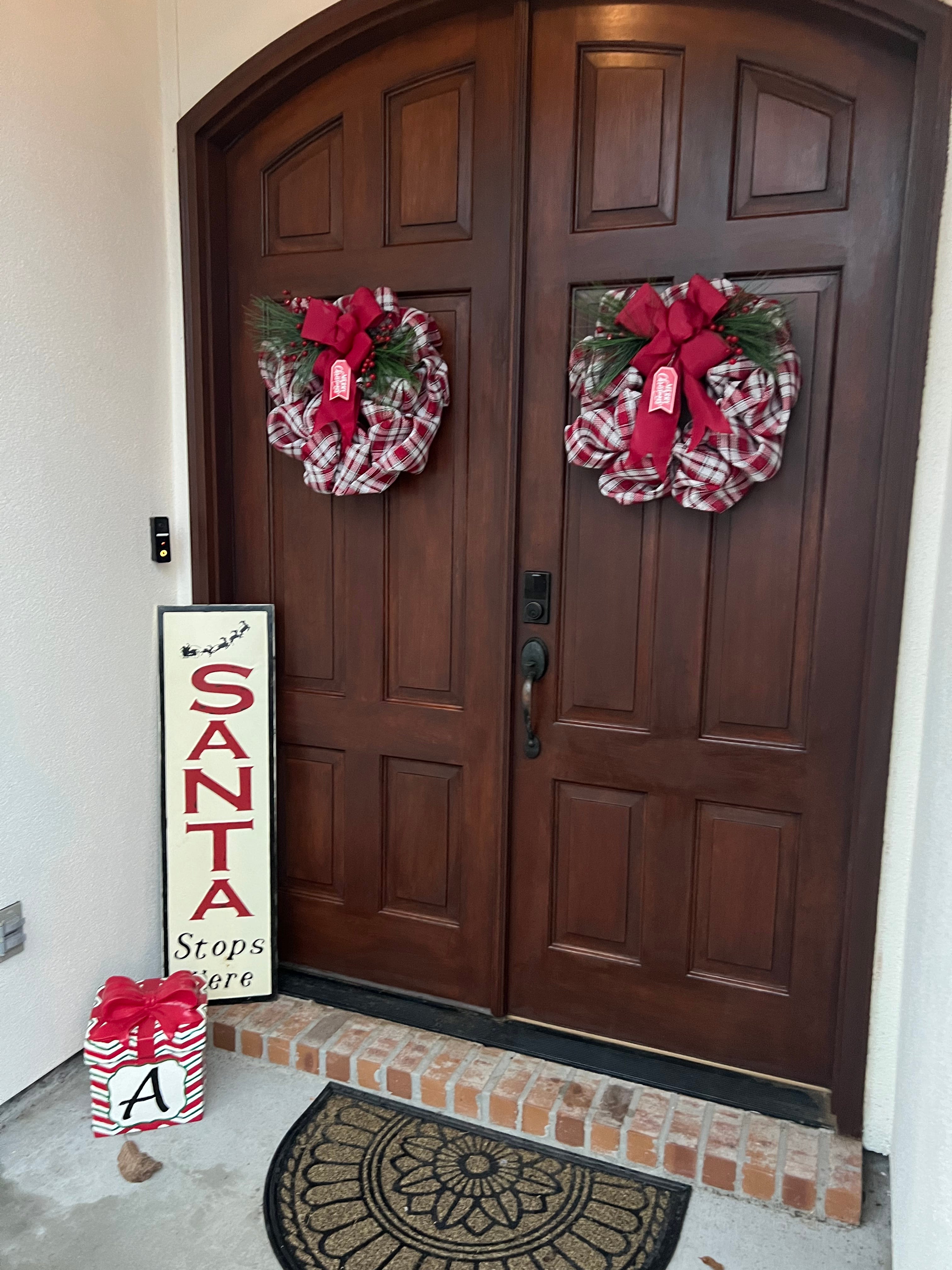 Cherry Door Stained With Dark Walnut Stain Wood - Doors by Decora